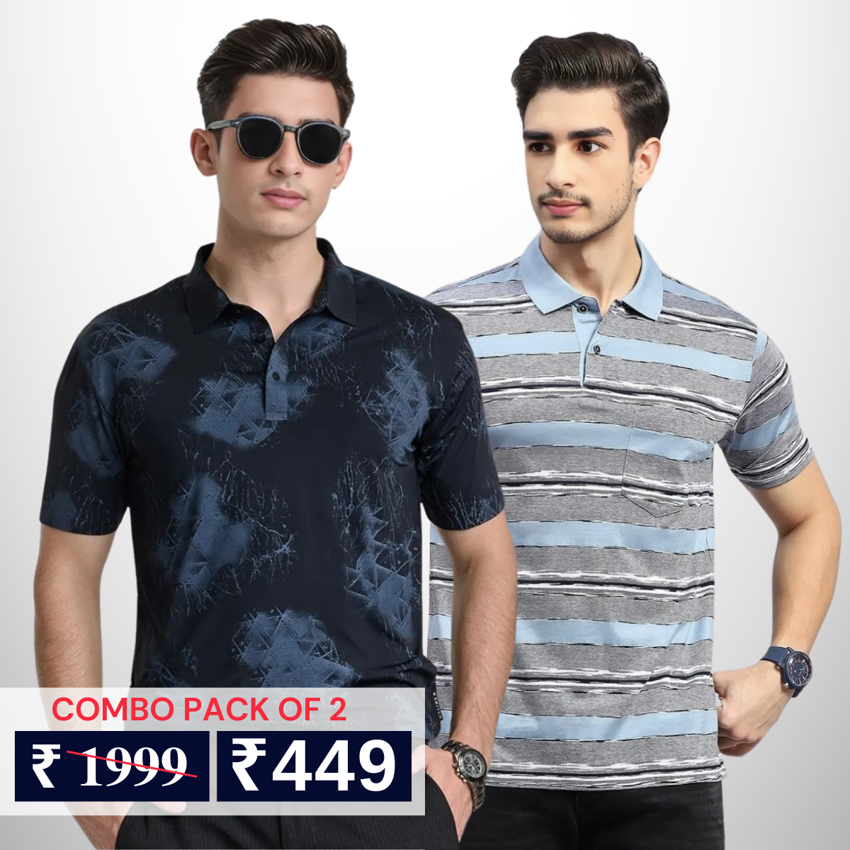 Pack of 2 polo T- Shirts Classic Comfort : For Every Occasion