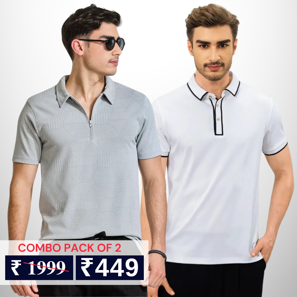 Pack of 2 polo T- Shirts Classic Comfort : For Every Occasion
