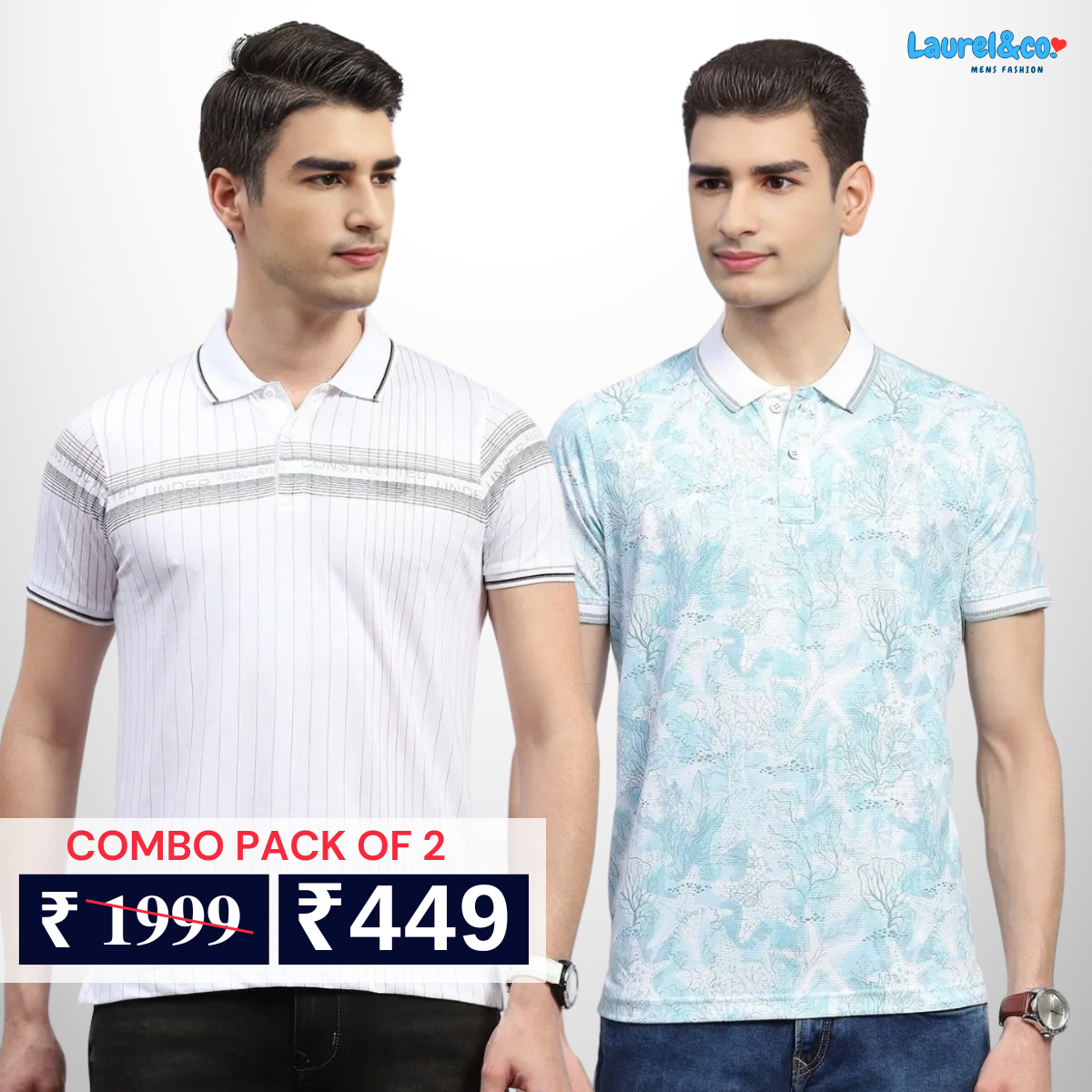 Pack of 2 polo T- Shirts Classic Comfort : For Every Occasion