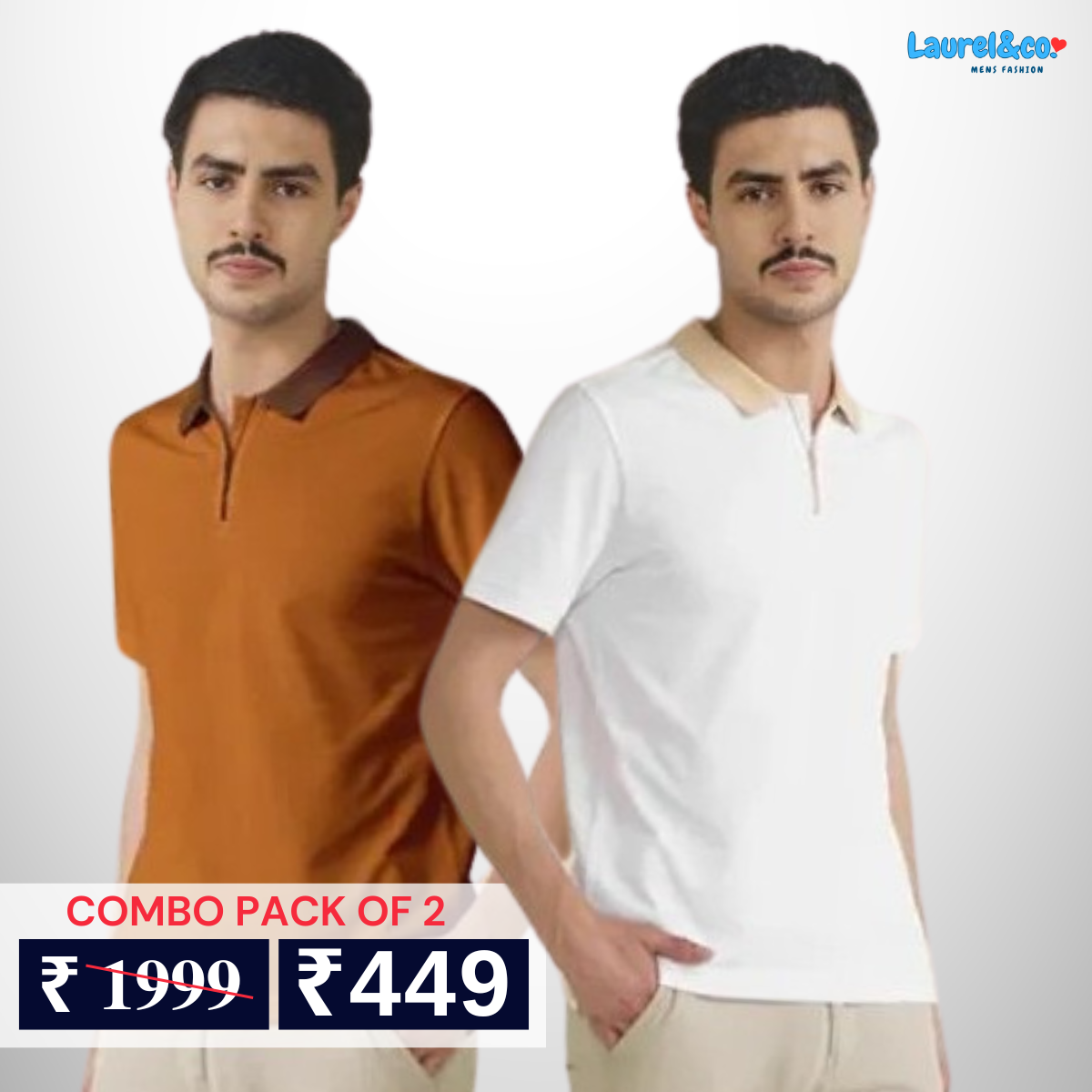 Pack of 2 polo T- Shirts Classic Comfort : For Every Occasion