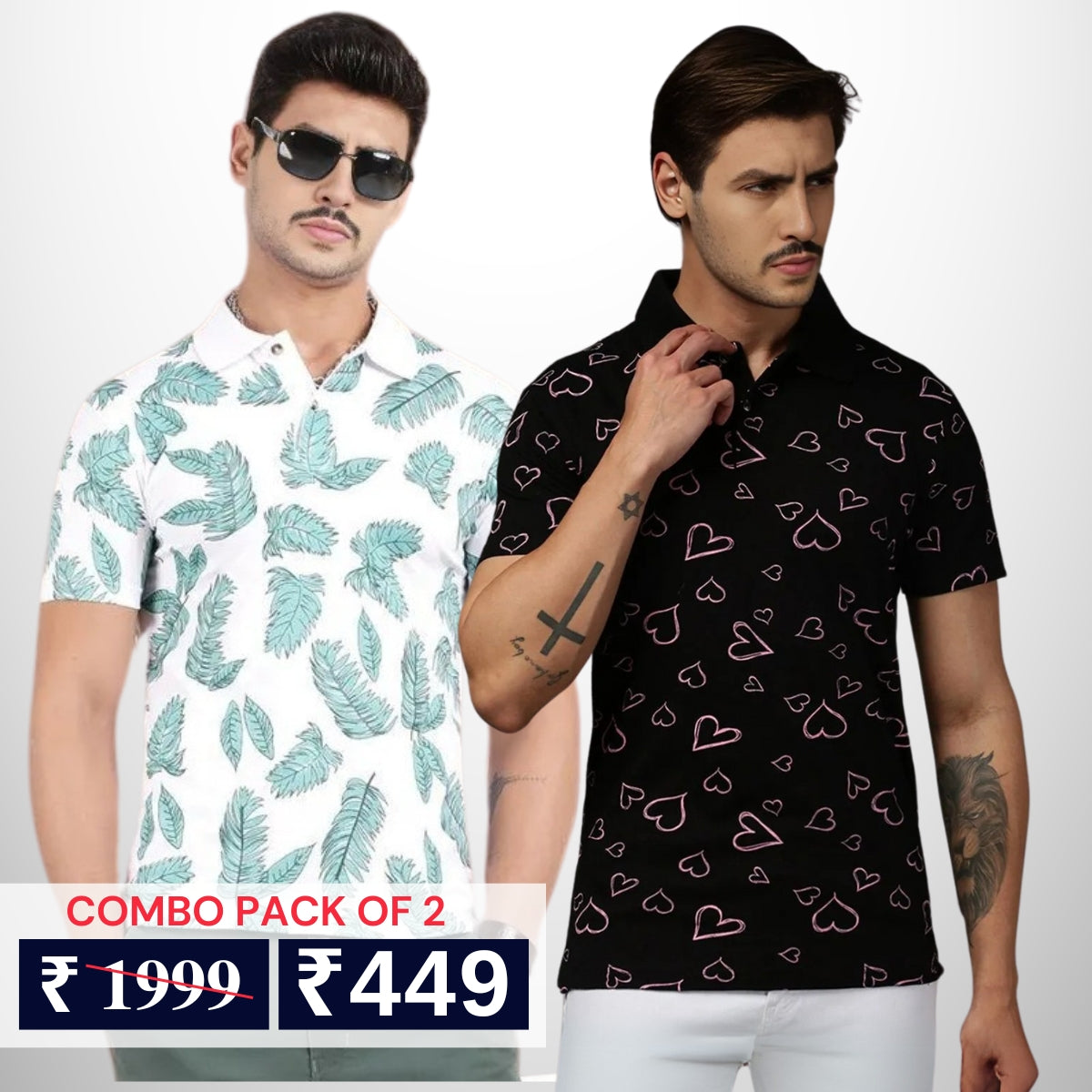 Pack of 2 polo T- Shirts Classic Comfort : For Every Occasion