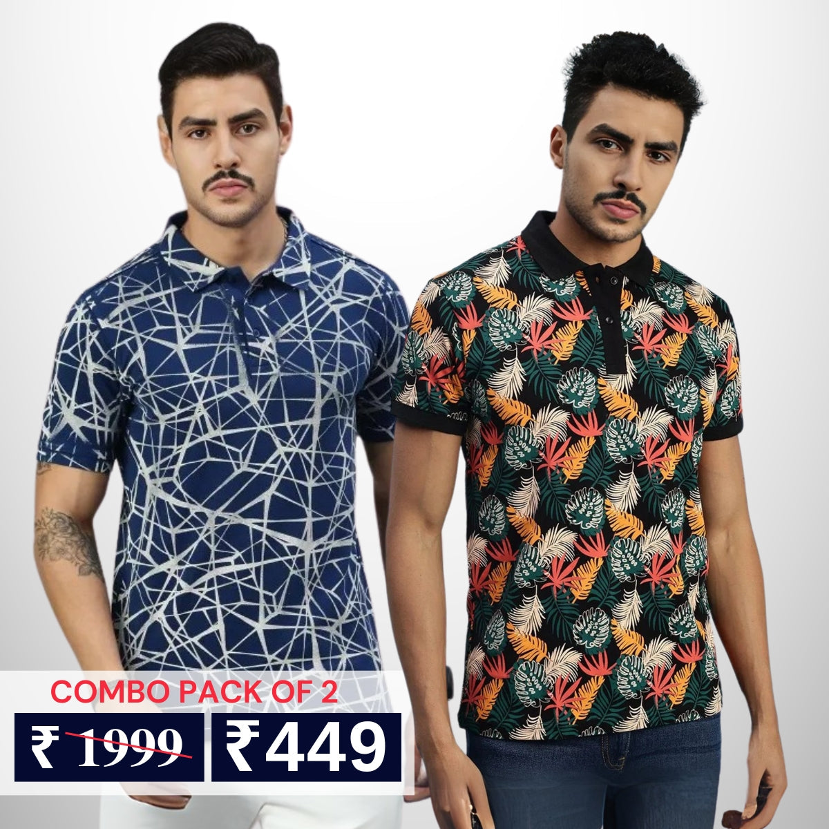 Pack of 2 polo T- Shirts Classic Comfort : For Every Occasion