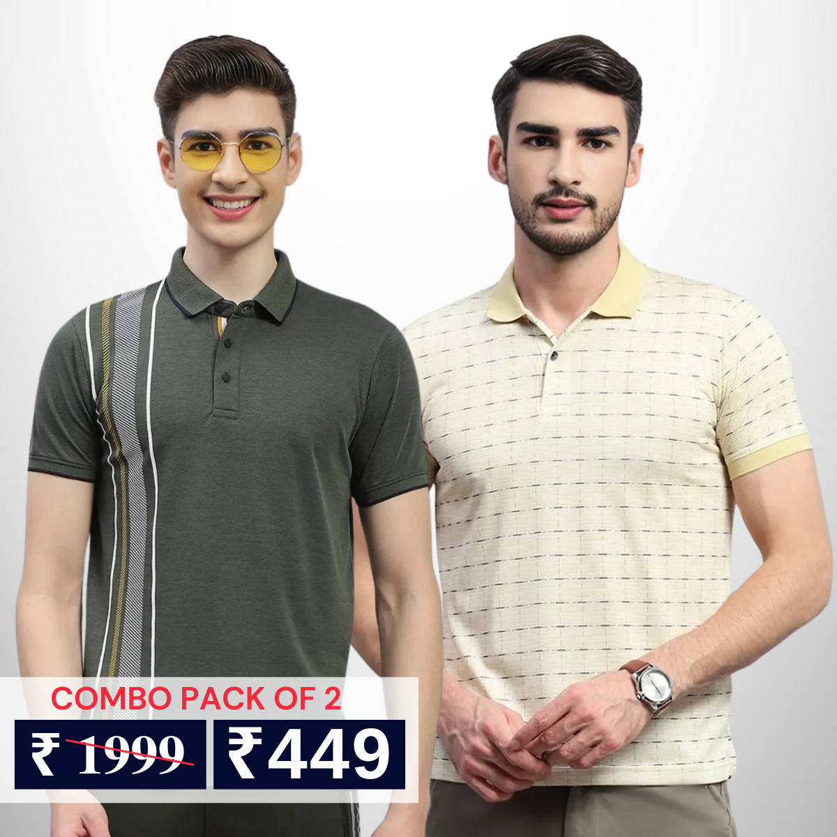 Pack of 2 polo T- Shirts Classic Comfort : For Every Occasion