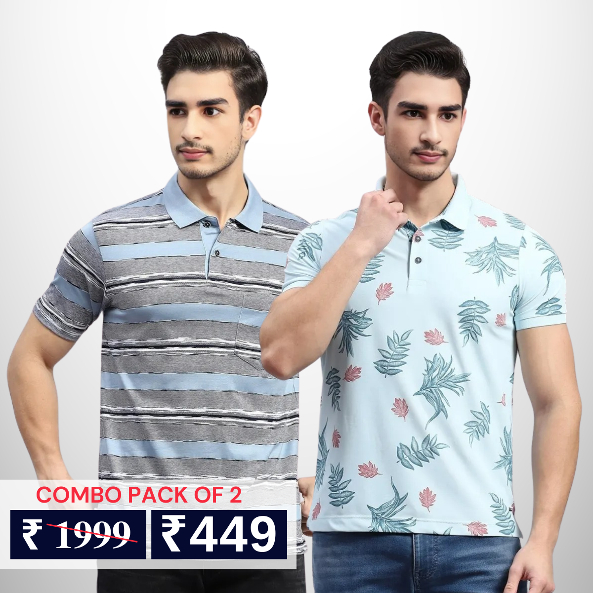 Pack of 2 polo T- Shirts Classic Comfort : For Every Occasion