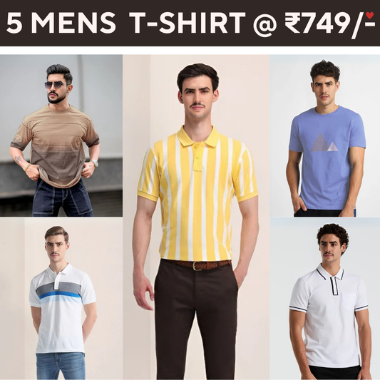 5-Pack Style with a of Premium T-Shirts for Men
