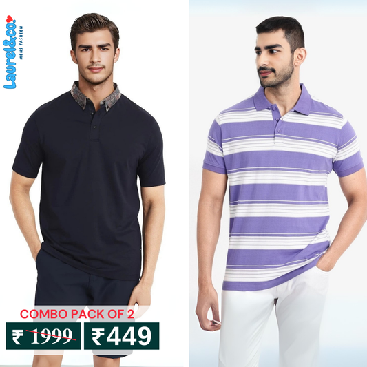 Pack of 2 Polo T- Shirts Classic Comfort : For Every Occasion