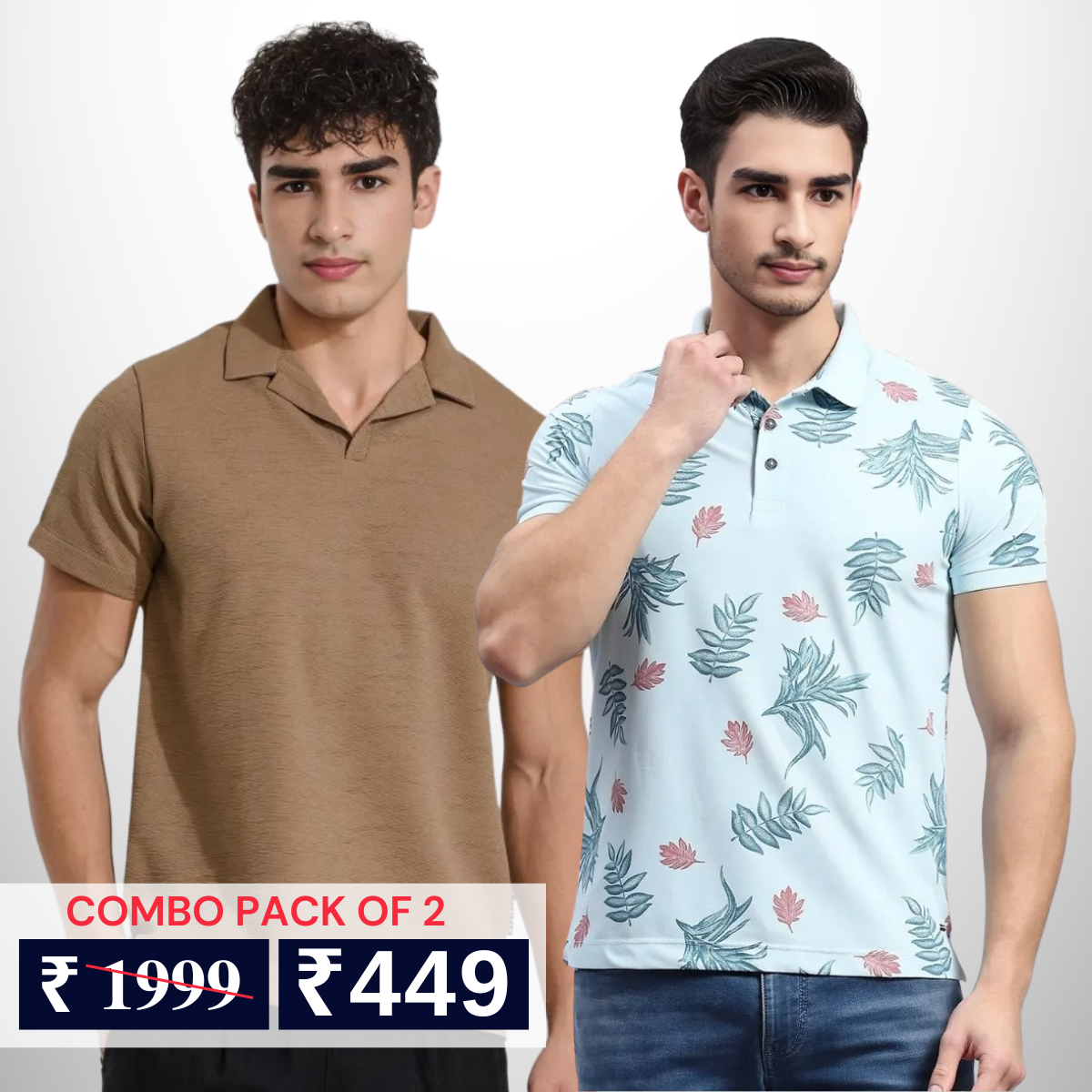 Pack of 2 polo T- Shirts Classic Comfort : For Every Occasion