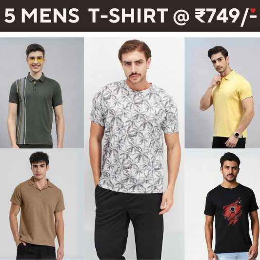 5-Pack Style with a of Premium T-Shirts for Men