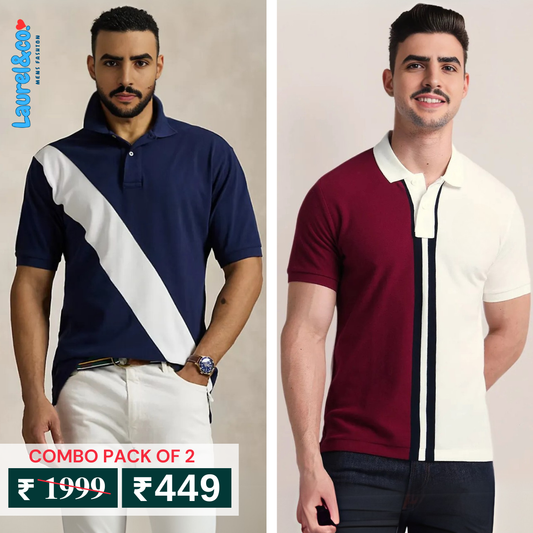 Pack of 2 Polo T- Shirts Classic Comfort : For Every Occasion