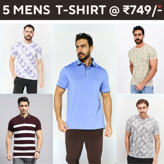 5-Pack Style with a of Premium T-Shirts for Men