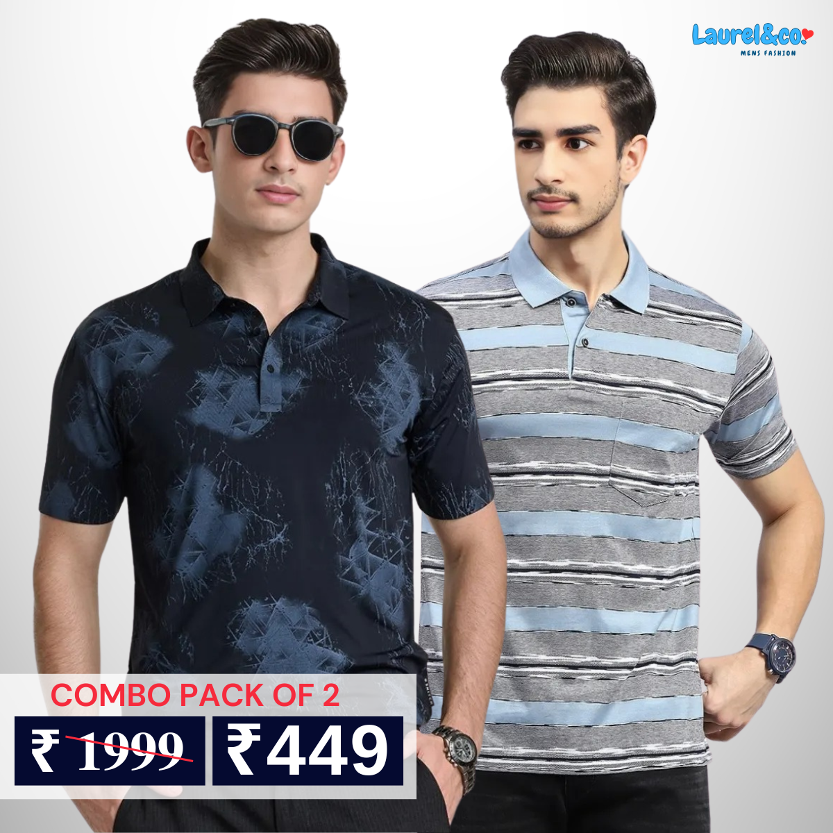Pack of 2 polo T- Shirts Classic Comfort : For Every Occasion