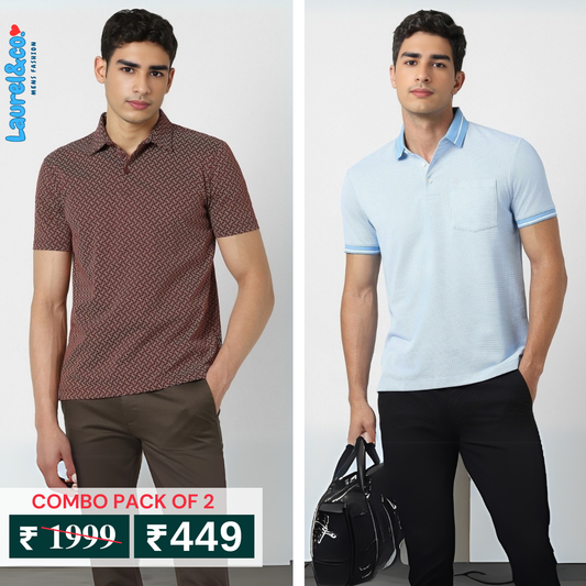 Pack of 2 Polo T- Shirts Classic Comfort : For Every Occasion