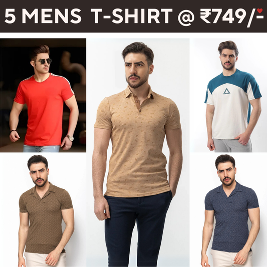 5-Pack Style with a of Premium T-Shirts for Men