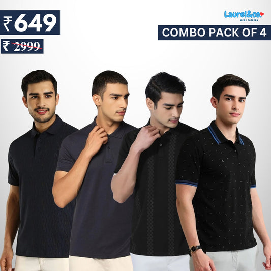 Combo Pack Of 4 | Men's Style & Comfort Premium T-Shirts | Half  Sleeves