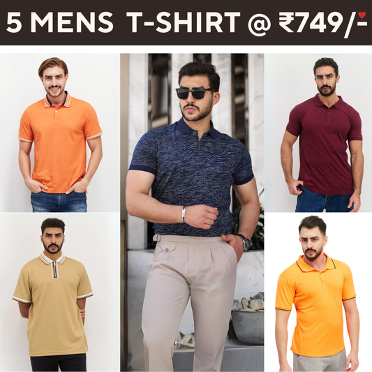 5-Pack Style with a of Premium T-Shirts for Men