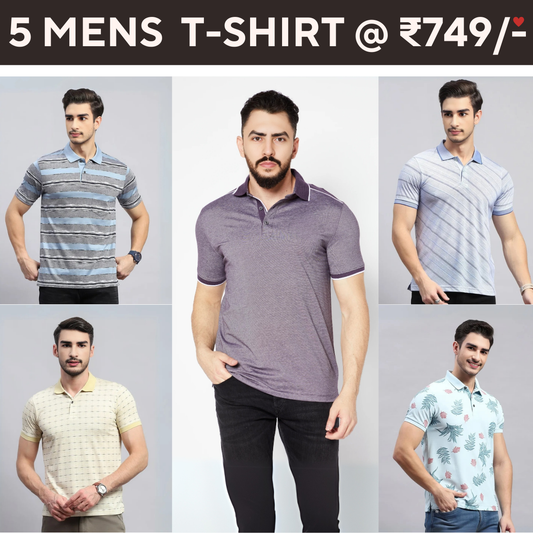 5-Pack Style with a of Premium T-Shirts for Men