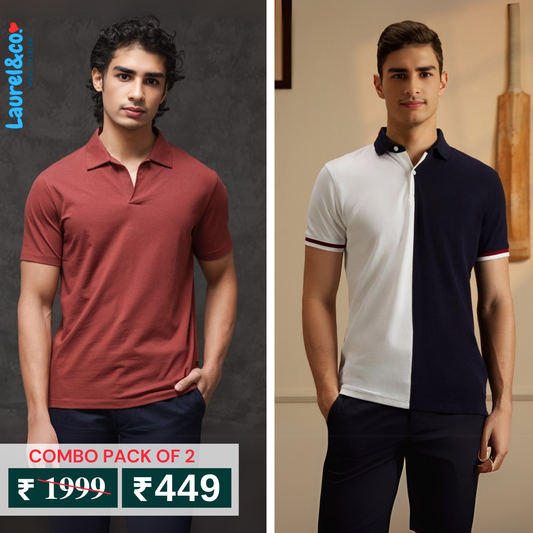 Pack of 2 Polo T- Shirts Classic Comfort : For Every Occasion
