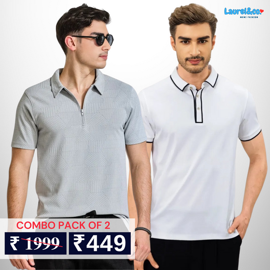 Pack of 2 polo T- Shirts Classic Comfort : For Every Occasion