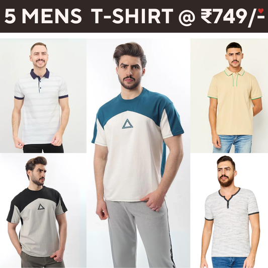5-Pack Style with a of Premium T-Shirts for Men