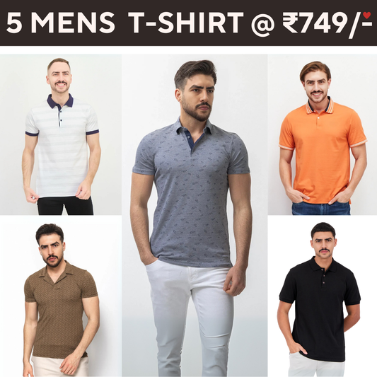 5-Pack Style with a of Premium T-Shirts for Men