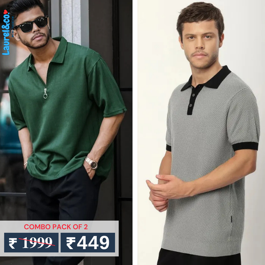 Pack of 2 polo T- Shirts Classic Comfort : For Every Occasion