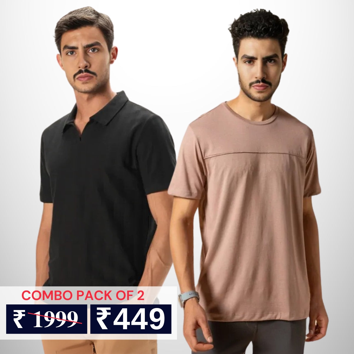 Pack of 2 polo T- Shirts Classic Comfort : For Every Occasion