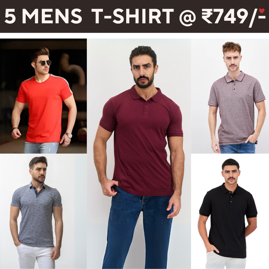 5-Pack Style with a of Premium T-Shirts for Men
