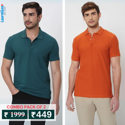 Pack of 2 Polo T- Shirts Classic Comfort : For Every Occasion