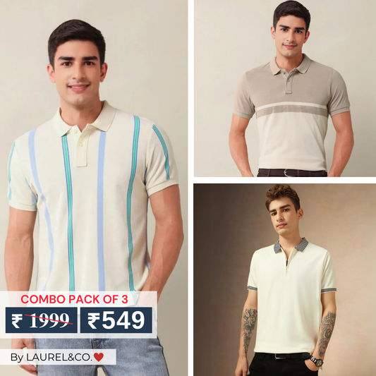 Men's Polo T-Shirts : Stylish & Comfortable | Combo Pack Of 3