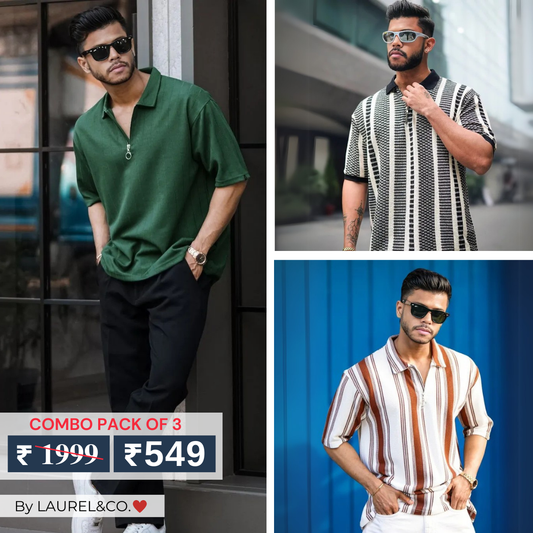 Men's Polo T-Shirts : Stylish & Comfortable | Combo Pack Of 3