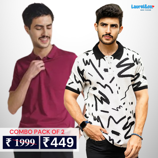 Pack of 2 polo T- Shirts Classic Comfort : For Every Occasion