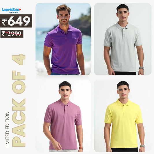 Combo Pack Of 4 | Men's Style & Comfort Premium T-Shirts