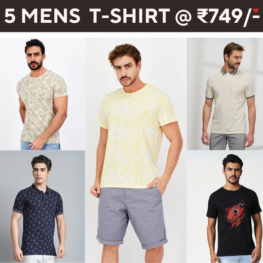 5-Pack Style with a of Premium T-Shirts for Men