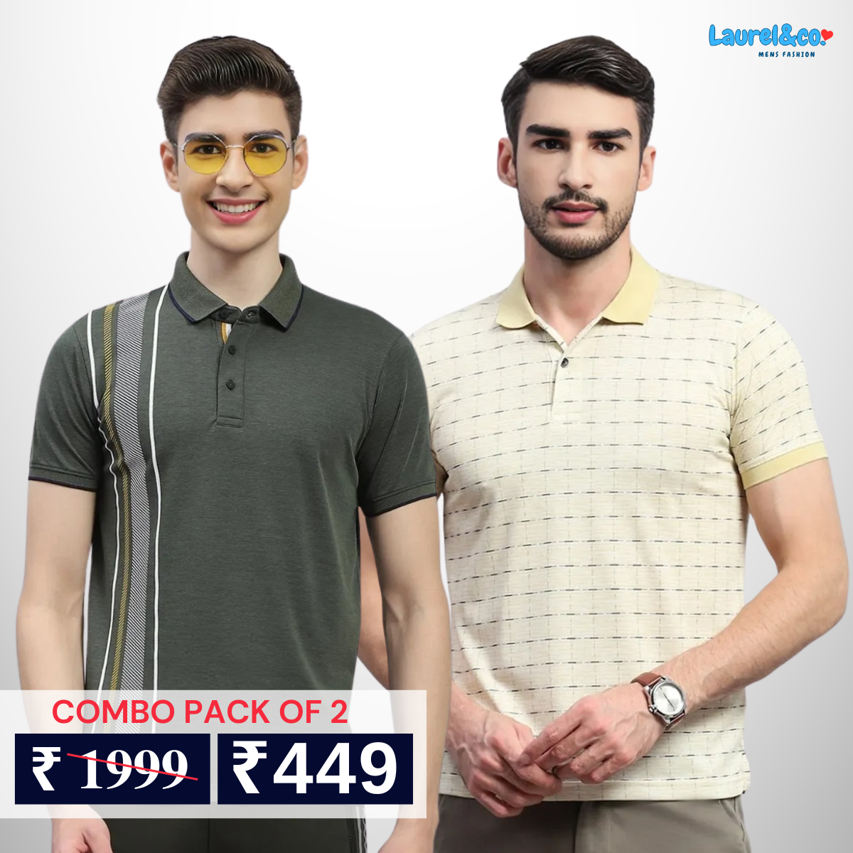 Pack of 2 polo T- Shirts Classic Comfort : For Every Occasion