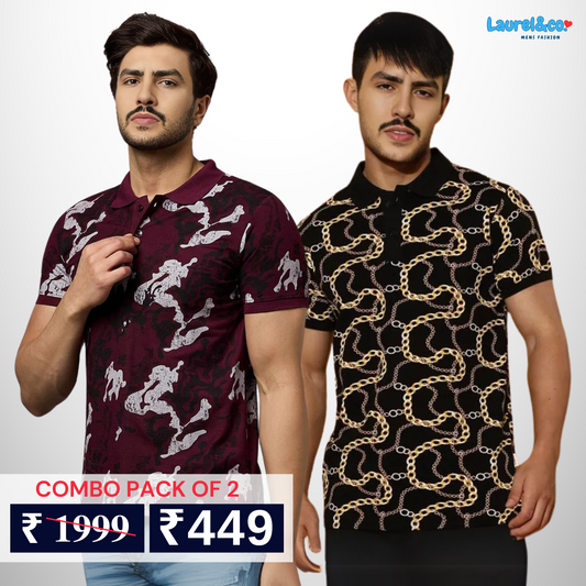 Pack of 2 polo T- Shirts Classic Comfort : For Every Occasion
