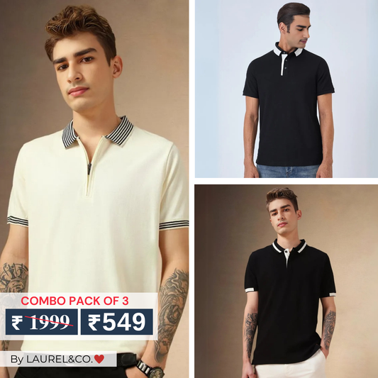 Men's Polo T-Shirts : Stylish & Comfortable | Combo Pack Of 3