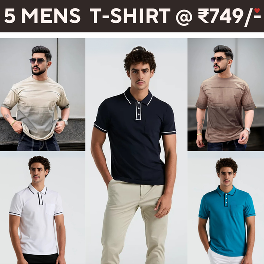5-Pack Style with a of Premium T-Shirts for Men