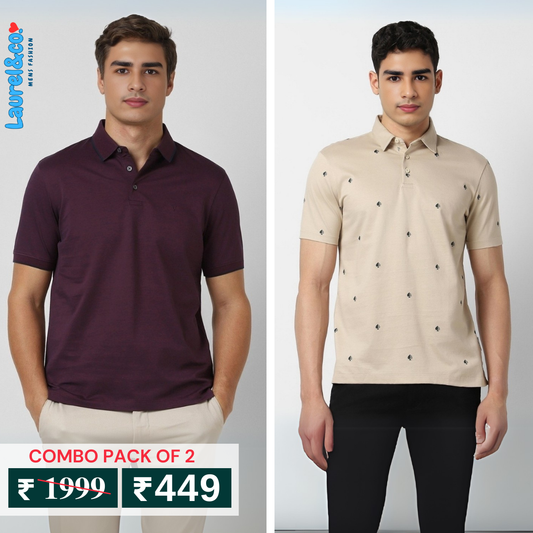 Pack of 2 Polo T- Shirts Classic Comfort : For Every Occasion