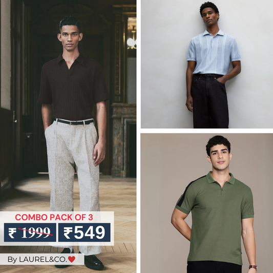 Men's Polo T-Shirts : Stylish & Comfortable | Combo Pack Of 3