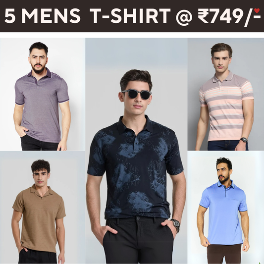 5-Pack Style with a of Premium T-Shirts for Men