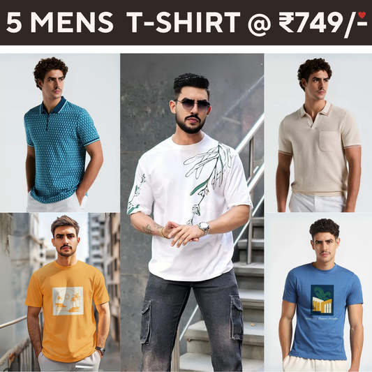 5-Pack Style with a of Premium T-Shirts for Men