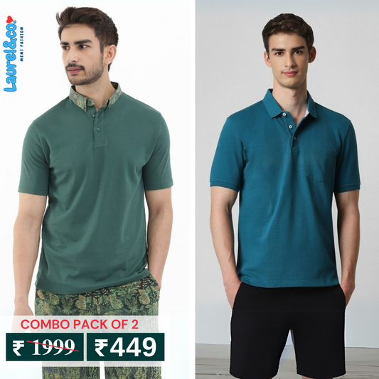 Pack of 2 Polo T- Shirts Classic Comfort : For Every Occasion