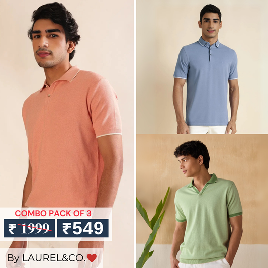 Men's Polo T-Shirts : Stylish & Comfortable | Combo Pack Of 3