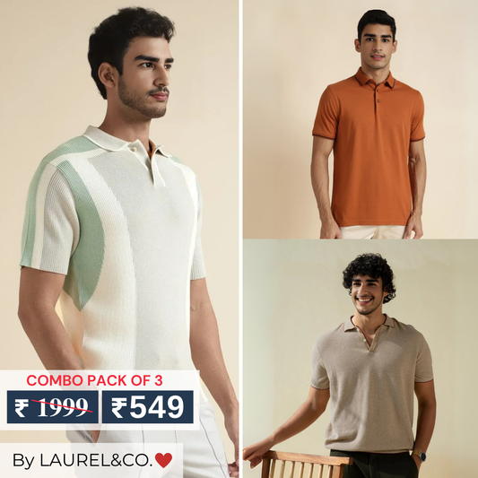 Men's Polo T-Shirts : Stylish & Comfortable | Combo Pack Of 3