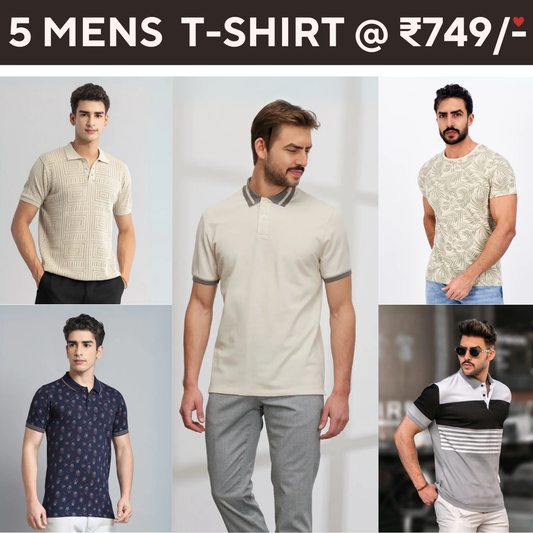 5-Pack Style with a of Premium T-Shirts for Men