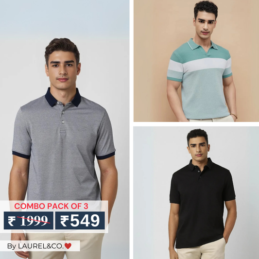 Men's Polo T-Shirts : Stylish & Comfortable | Combo Pack Of 3