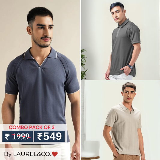 Men's Polo T-Shirts : Stylish & Comfortable | Combo Pack Of 3