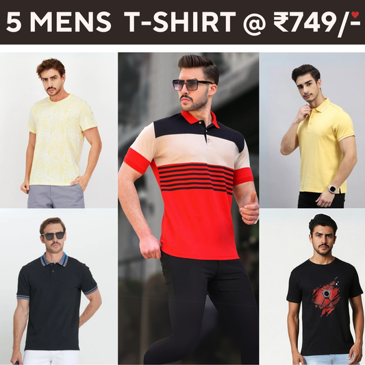 5-Pack Style with a of Premium T-Shirts for Men