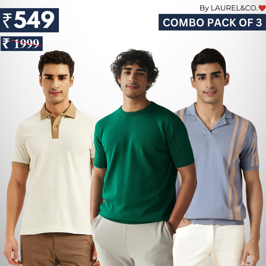 Men's Polo T-Shirts : Stylish & Comfortable | Combo Pack Of 3