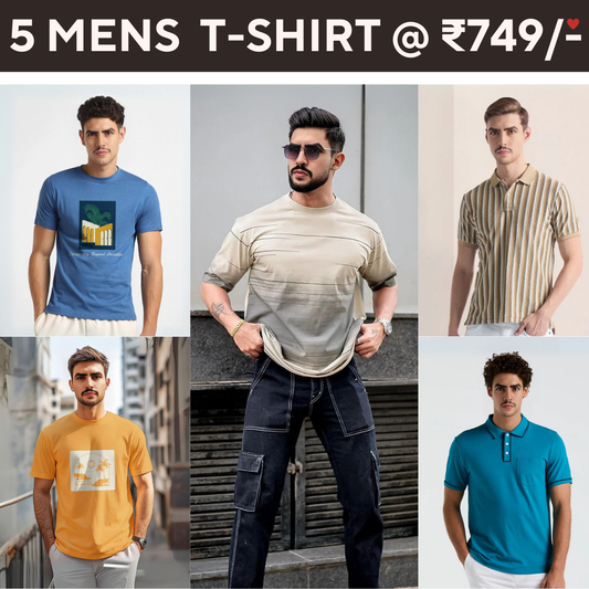 5-Pack Style with a of Premium T-Shirts for Men